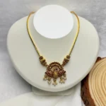 Royal Peacock Antique Gold Pendant Necklace