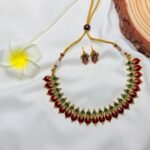 Royal Ruby Emerald Necklace Set 1008