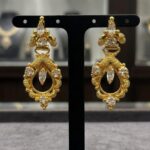 Imperial Crystal Antique Gold Teardrop Earrings
