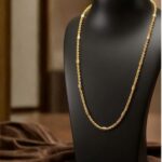 Bold Gold Beaded Box Link Chain 0028