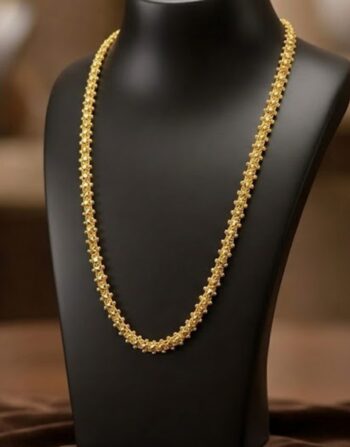 Aarna Textured Gold Mala Chain 0034